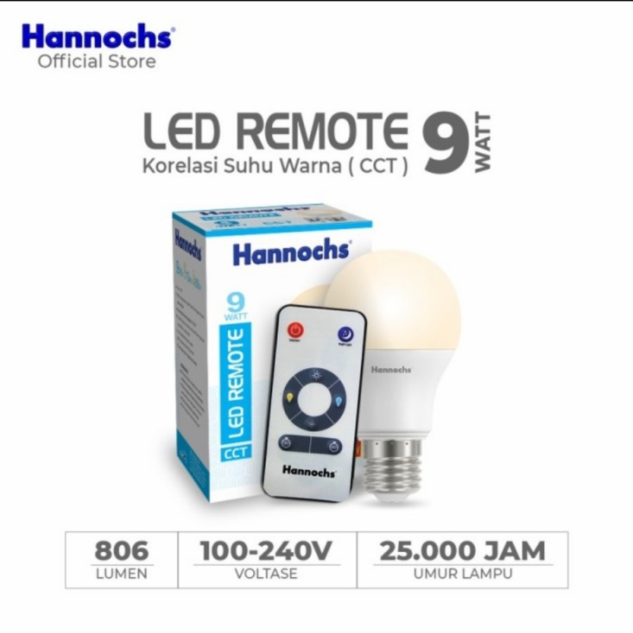 LAMPU HANNOCHS LED REMOTE 9 WATT CCT