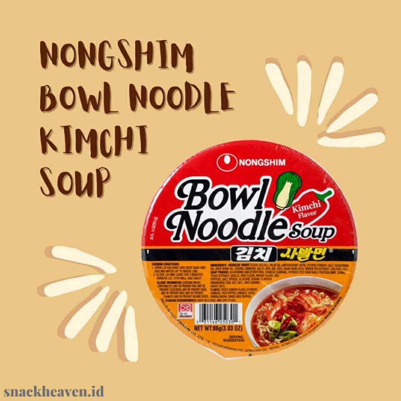 

Nongshim Bowl Noodle Kimchi Soup