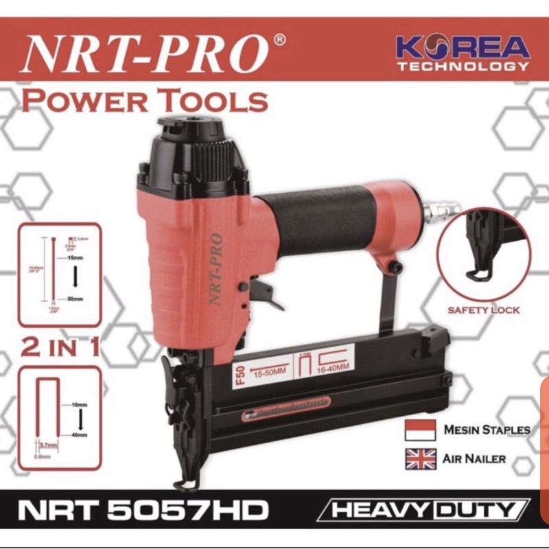 

paku tembak / stapler gun nrt pro nrt5057hd 2 in 1