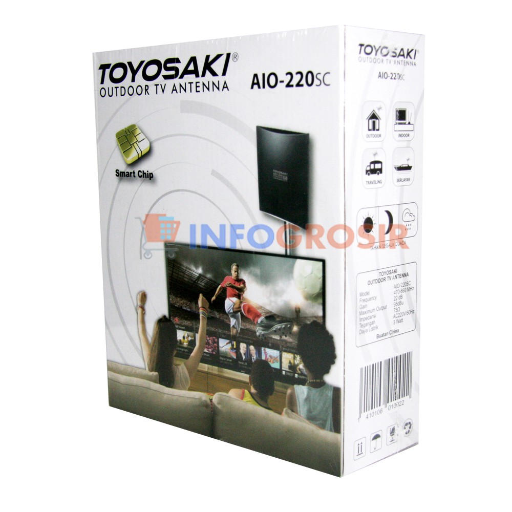 Antena TV Booster Outdoor Indoor Digital Toyosaki AIO 220 full HD