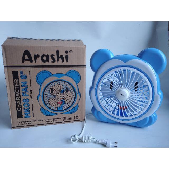 Kipas Angin Duduk Karakter ARASHI 8inch Karakter Cartoon Kipas Angin Mini Lucu