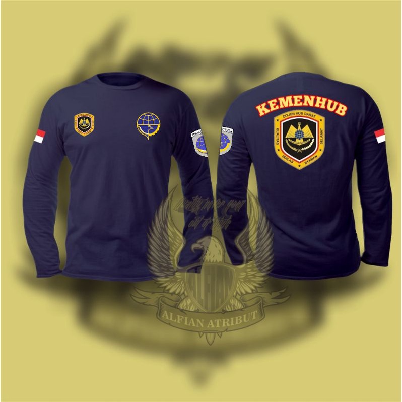 Kaos KEMENHUB/baju kaos KEMENHUB lengan panjang new model