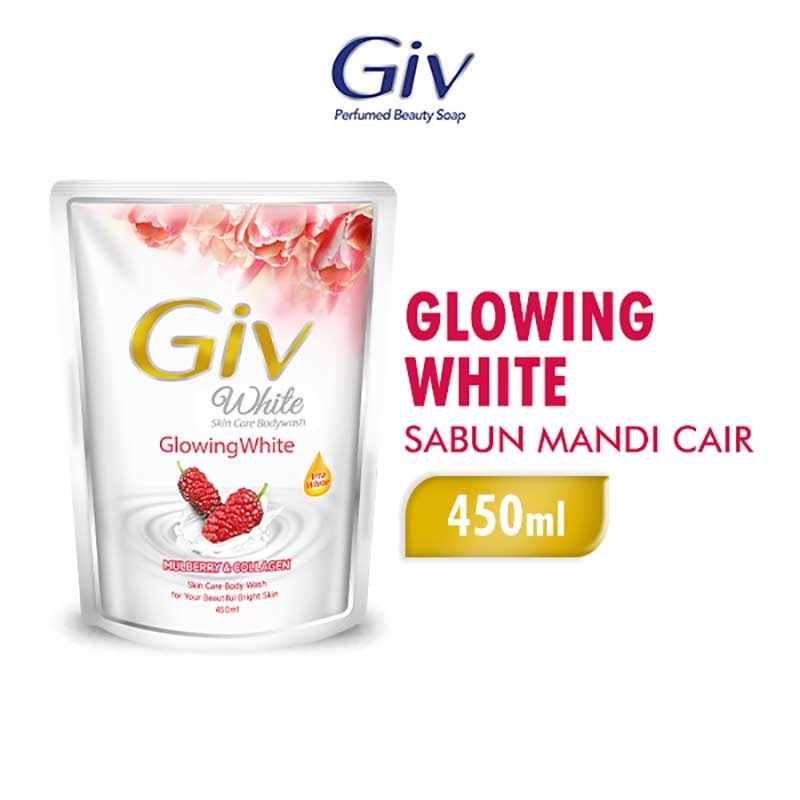 Giv bodywash refill 450ml glowing white mulbery collagen