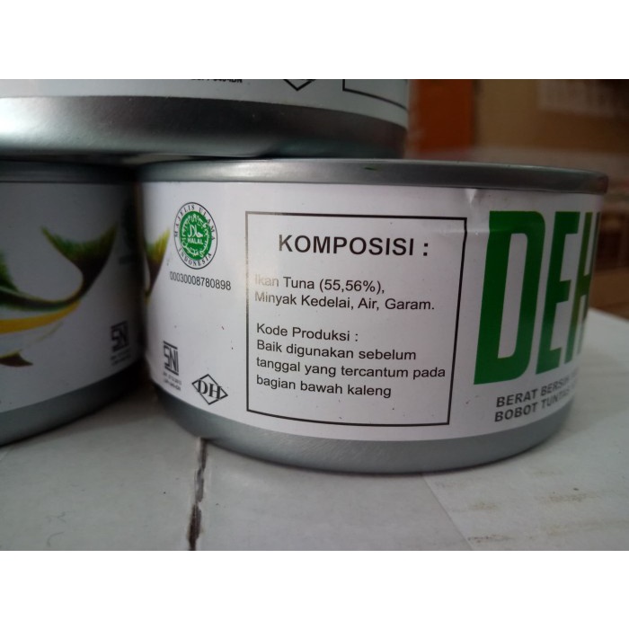 

5ds45ss Deho Tuna Chunk In Oil ( Tuna Kaleng ) 180Gr Xa20X1