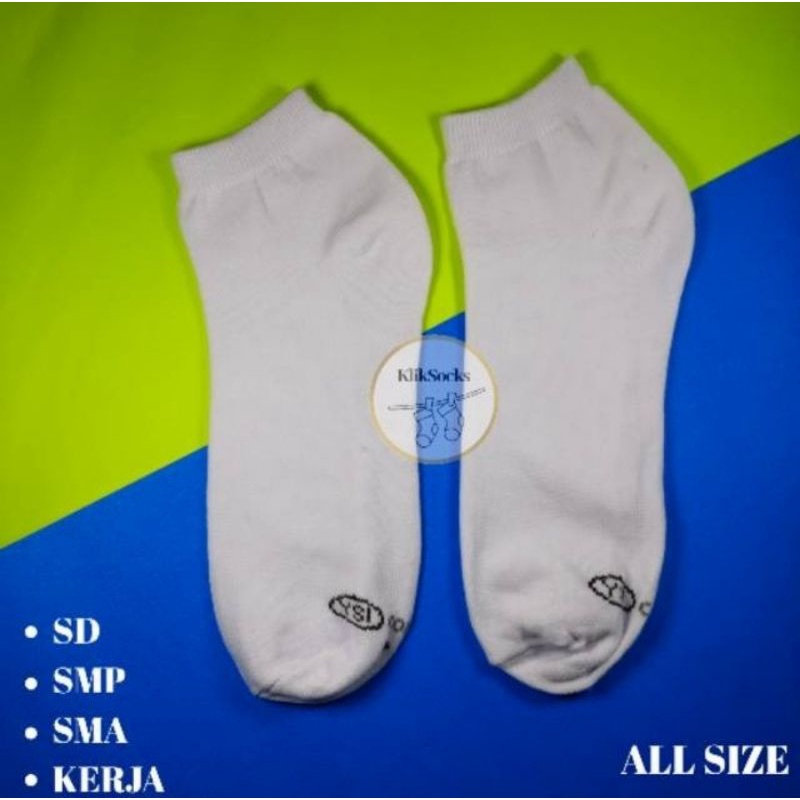 GROSIR ( 6 &amp; 12 PASANG ) KAOS KAKI PENDEK MATA KAKI POLOS / KAOS KAKI