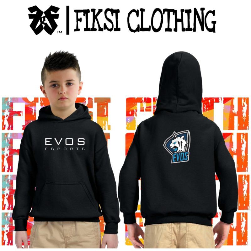 Jaket Sweater Hoodie Anak Evos Esports Logo - Fiksi Clothing