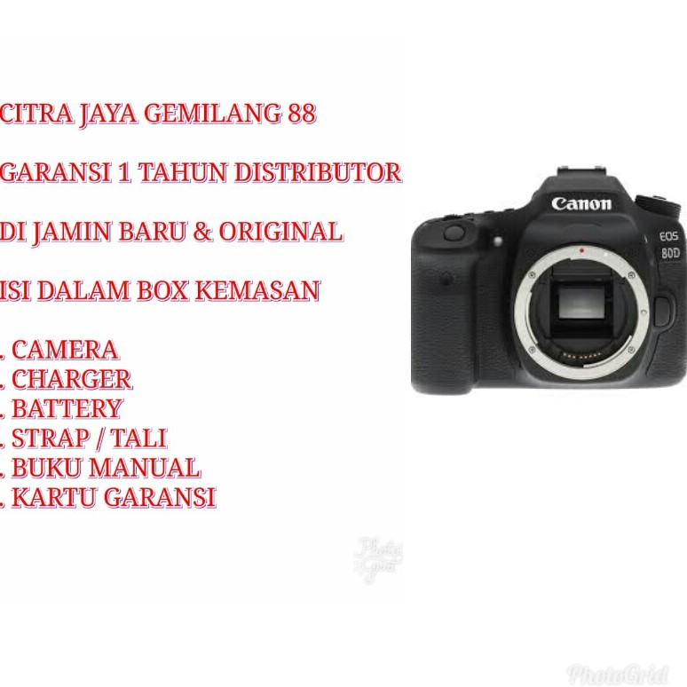 CANON EOS 80D BODY ONLY BLACK