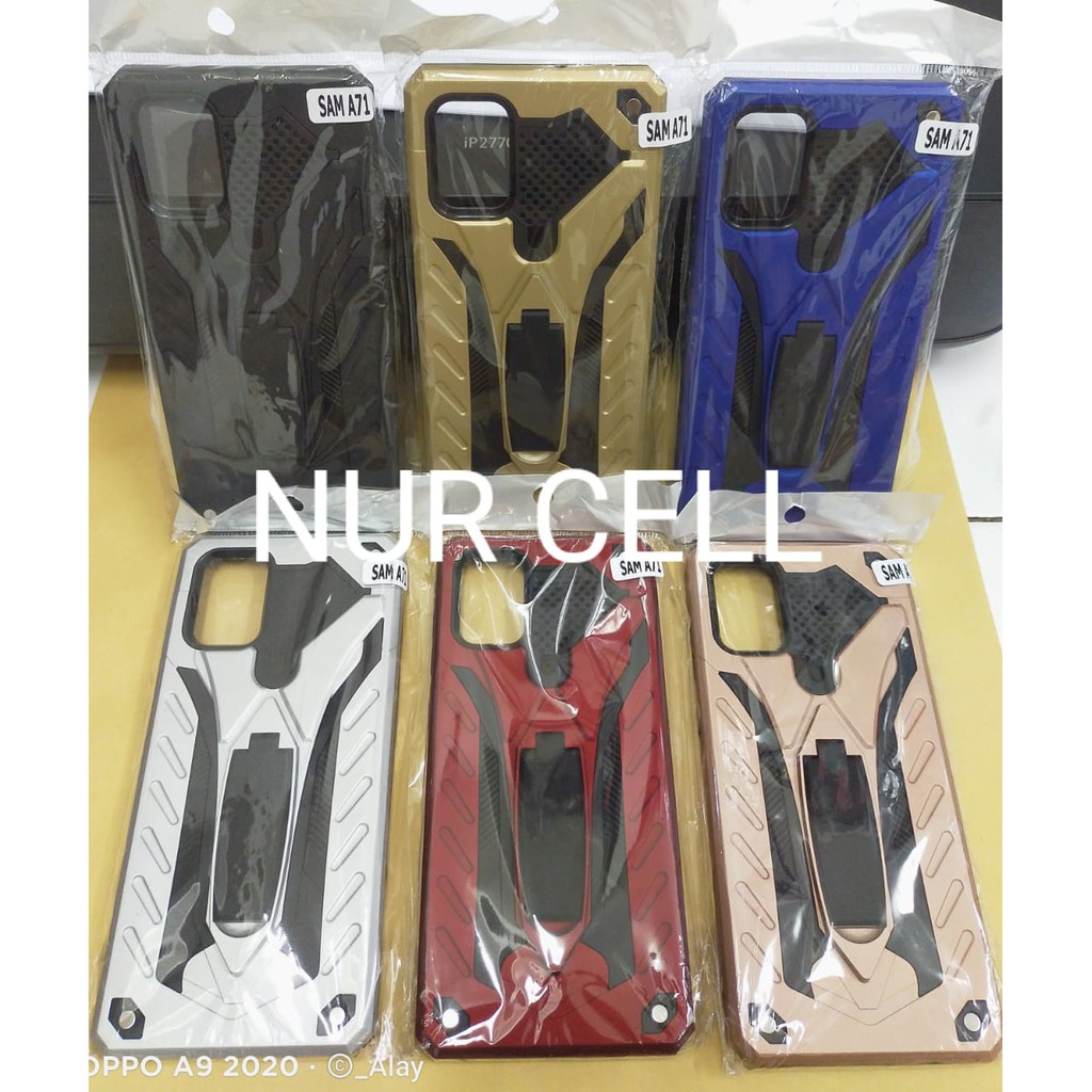 Hard Case Iron Kick Samsung Galaxy A71 2020 New Case Iron Kick Stand Cover Stayle Robot Transformer