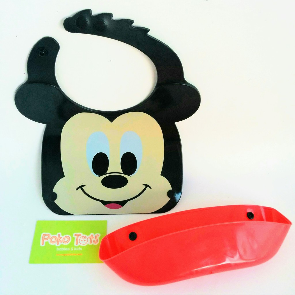 Rubber Slabber with Pocket Celemek Makan Bib Karet Kantong Anak Slaber