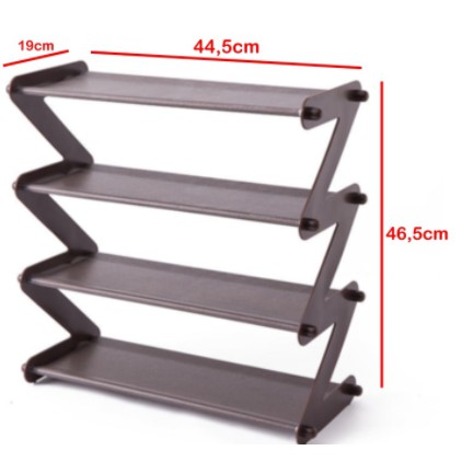 Rak Sepatu 4 Susun Shoe Rack Sandal Holder Mudah Bongkar Pasang Rak Sepatu Lipat Serbaguna Storage