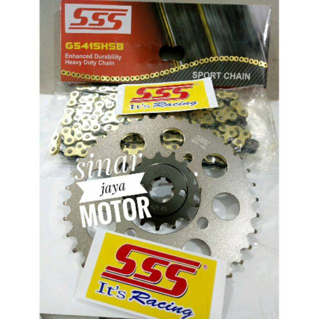 Gir Gear set sss 415 megapro CB CBR Sonic 150  gtr 150 full sss tipis