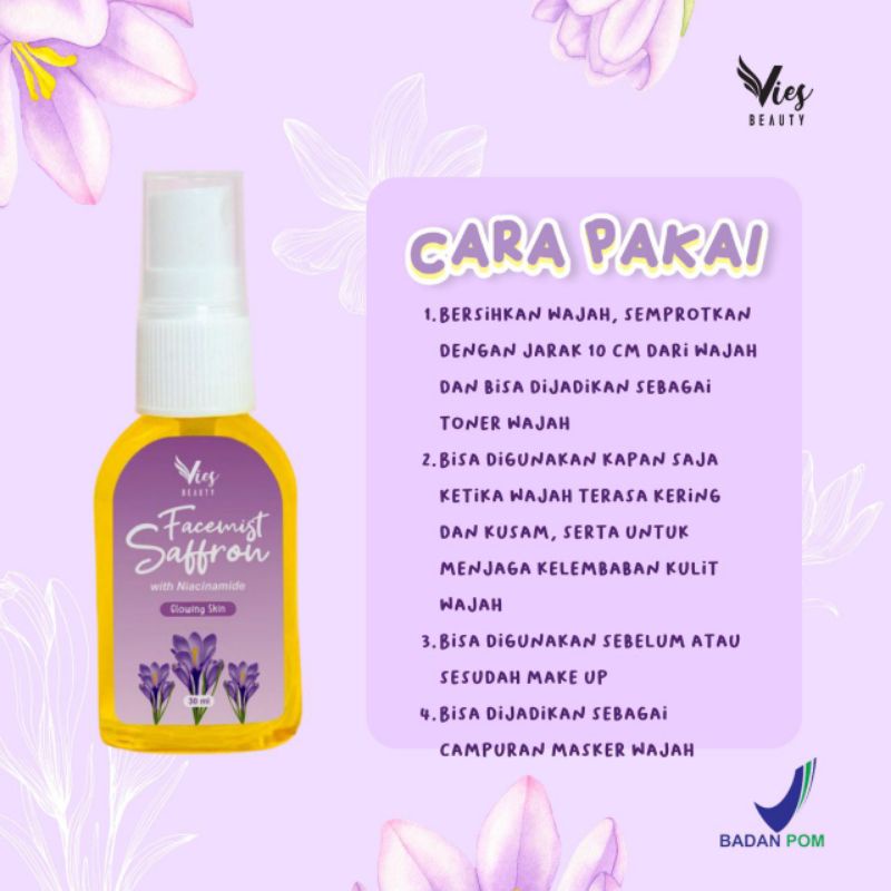 FACEMIST SAFFRON BY VIES 30 ml FACE MIST BPOM