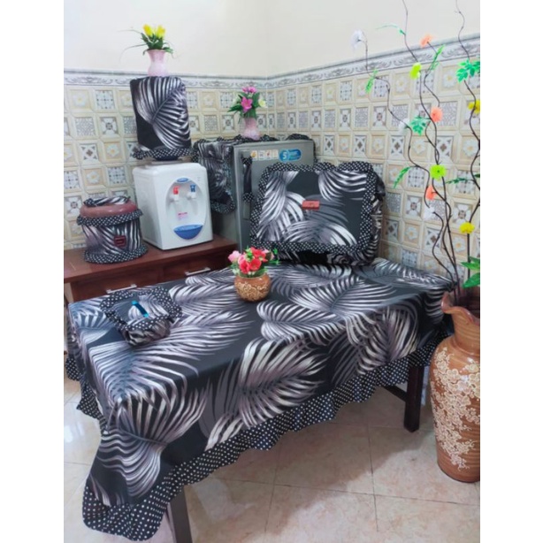 kitchenset / penutup peralatan dapur set, taplak sarung meja, megicom, tujung saji, kulkas √