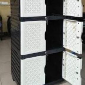 PALING LAKU Lemari Plastik / Lemari Pakaian full kunci susun 3 0161