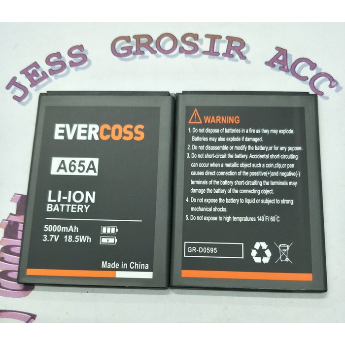 Baterai Battery Evercross Evercoss Cross A65A Double Power 5000Mah - Hitam