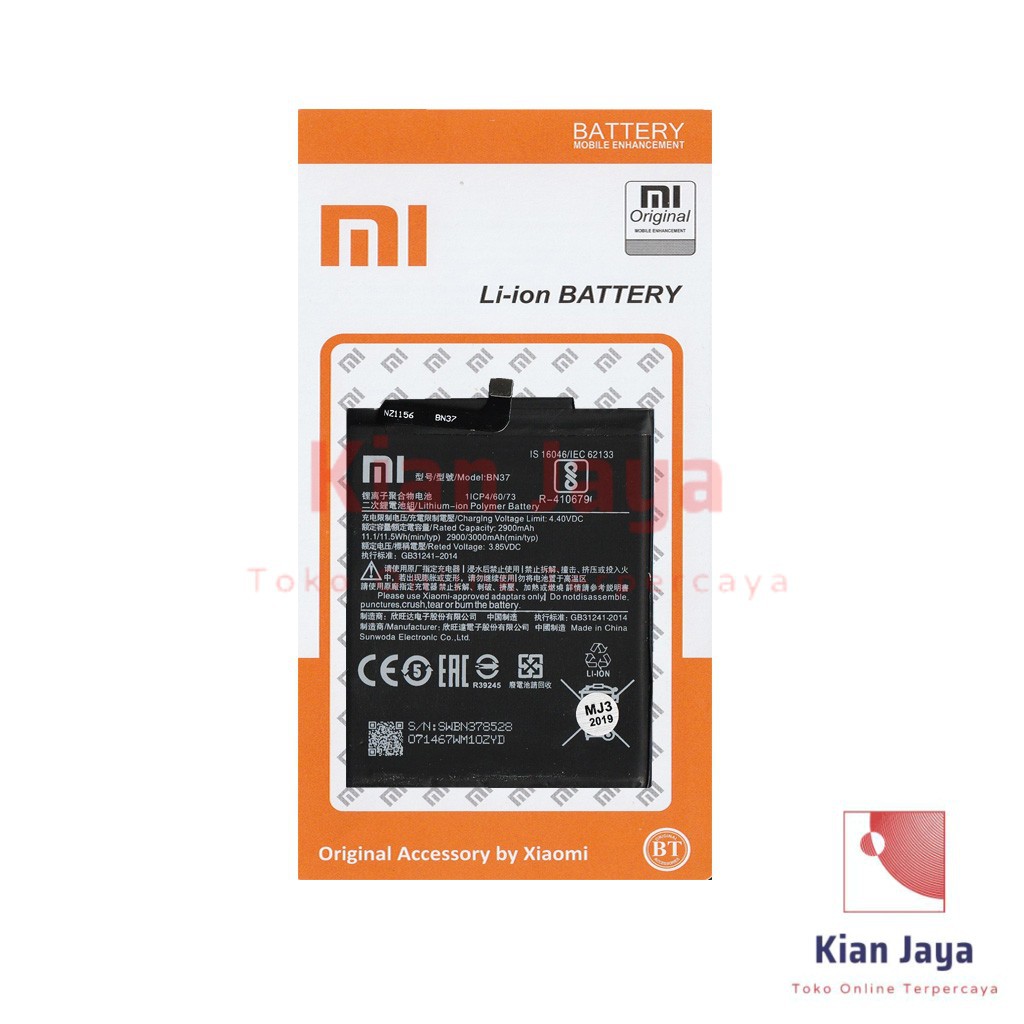 Baterai Hp XiaoMi Redmi 6 6A BN37 Original OEM Batre Batrai Battery BN 37