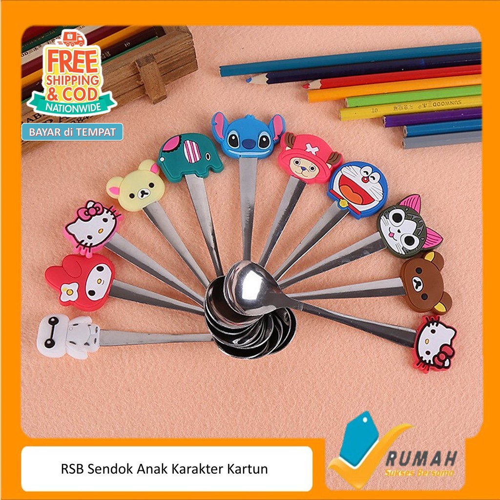 Rsb Sendok Anak Karakter Kartun Motif Lucu Disney Untuk Souvenir