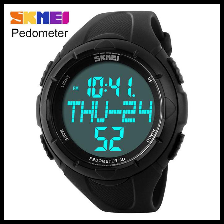 SKMEI PEDOMETER SPORT WATCH 1122 ORIGINAL WR 50M - BLACK