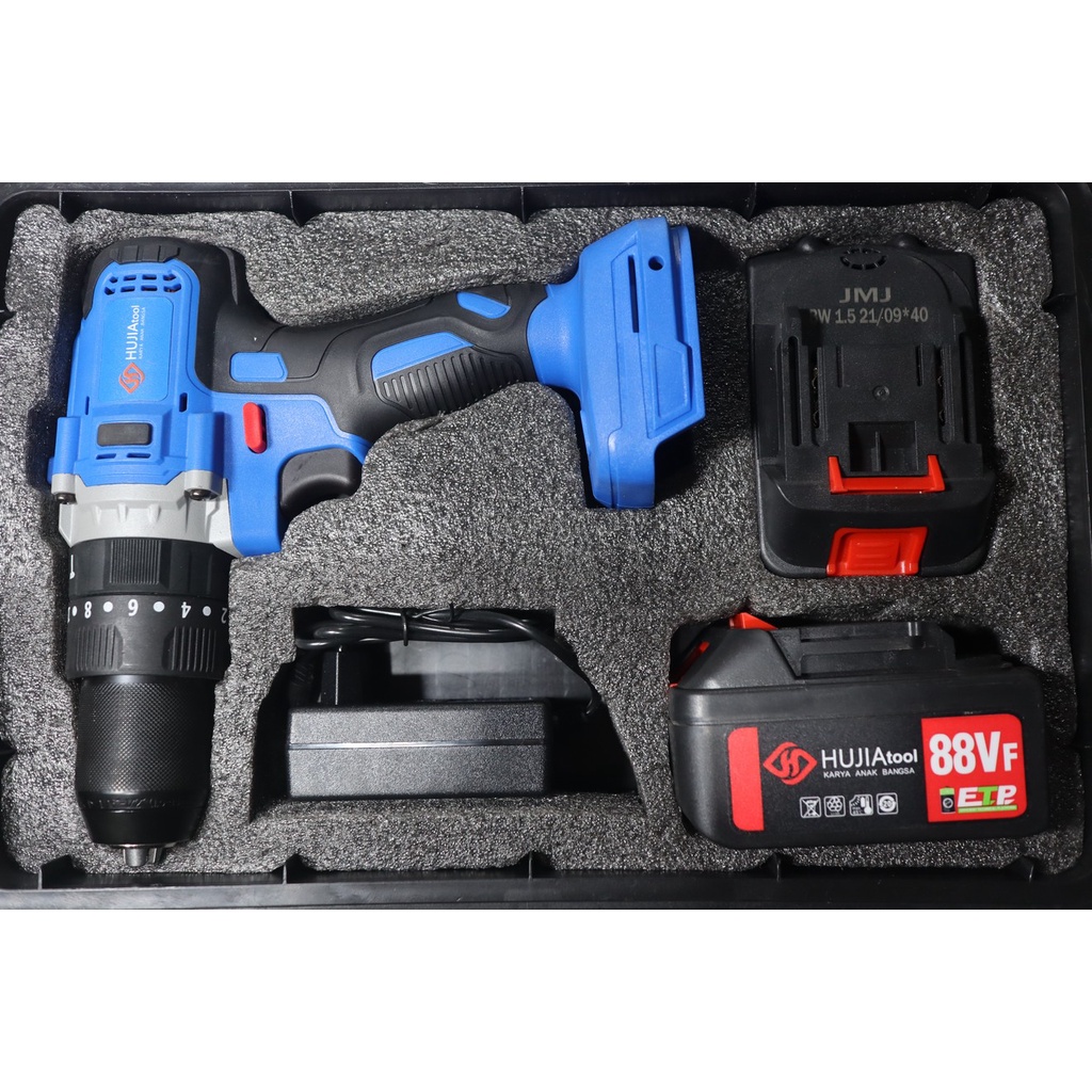 HUJIA BOR CORDLESS BRUSHLESS IMPACT 13MM SINGLE ( BESAR ) PRO-21321 full set
