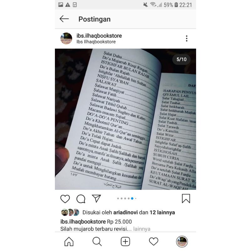 Silah mujarob buku amalan dan doa lengkap