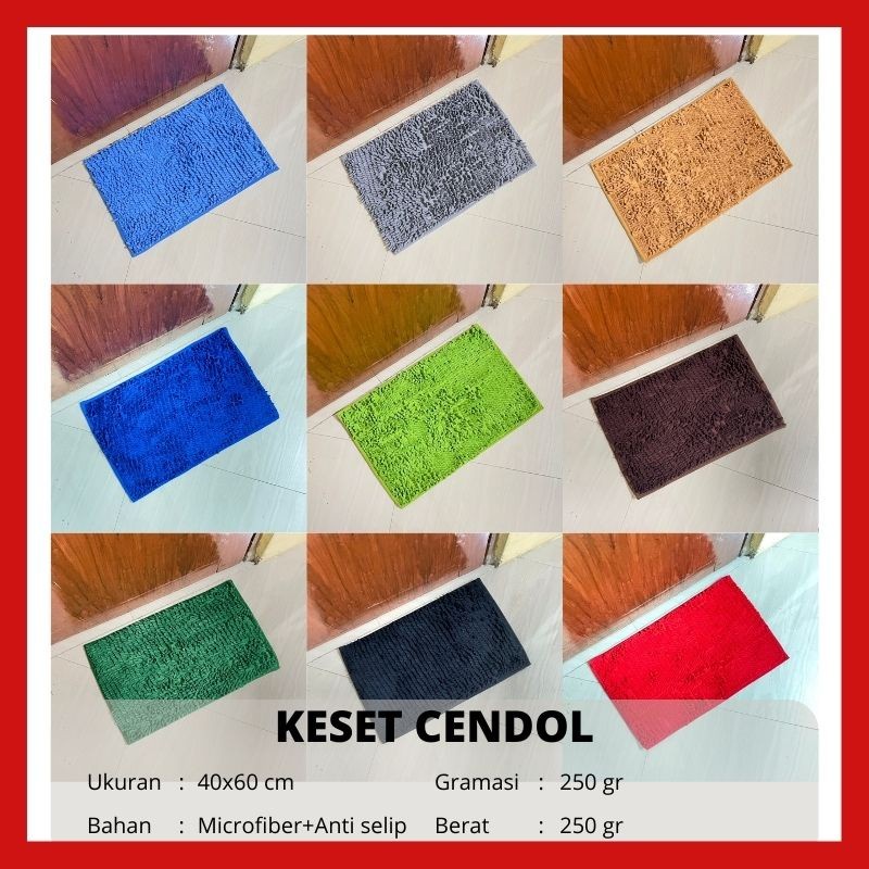 BELLA - KESET CENDOL MICROFIBER ANTI SLIP | FLOOR MAT DOFF MURAH 40 X 60