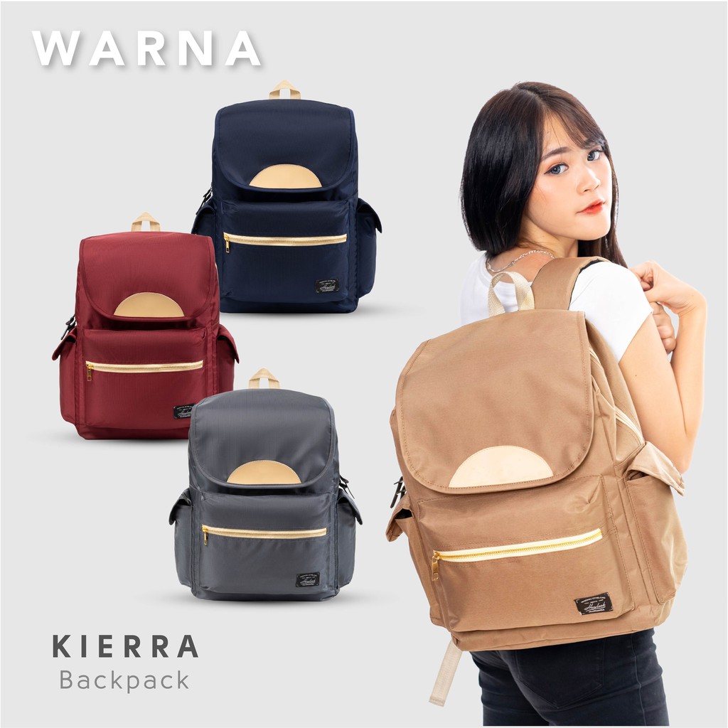 HEYLOOK Project - (Free Raincover) Tas Ransel  Laptop Wanita Backpack KIERRA Tas Leptop 14-16inch Tas Sekolah Perempuan Tas Kuliah Tas Punggung Terbaru