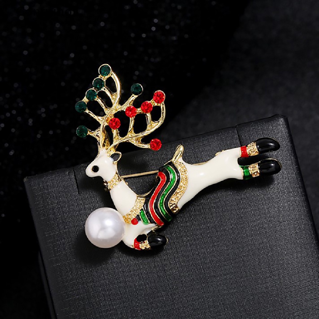 Gongjing1 Bros Pin Bentuk Wreath Natal Elegan Portable Untuk Wanita