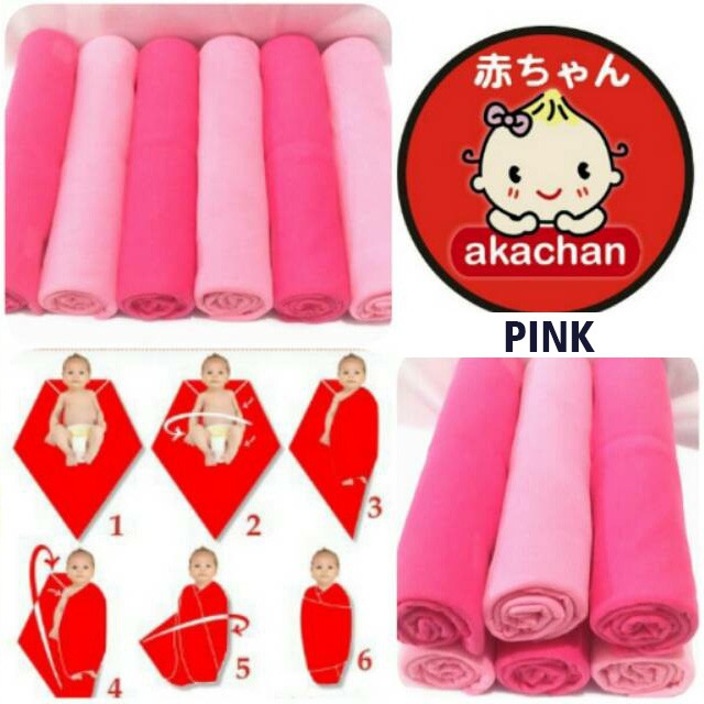 Bedong Bayi CREAM SERIES Akachan Baby Swaddle Bedong Kain Kaos Polos Cream bdc