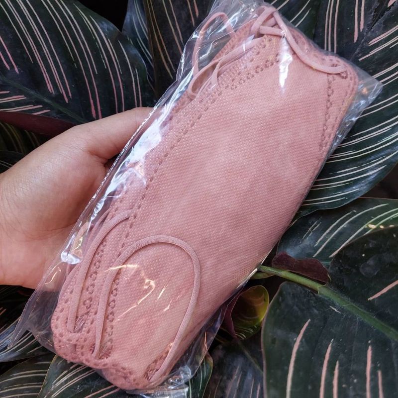 MASKER ALKINDO KF94 EVO 4D VIRAL MASKER KOREA 3 PLY PROTECTION MASK 10 PCS MASKER WARNA COKLAT PINK
