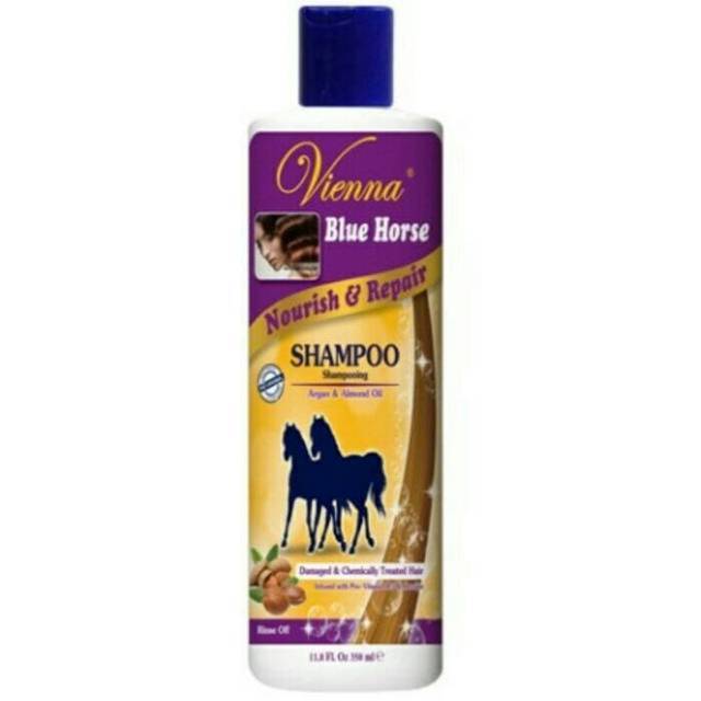 VIENNA BLUE HORSE NOURIS &amp; REPAIR SHAMPOO 350 ml BPOM