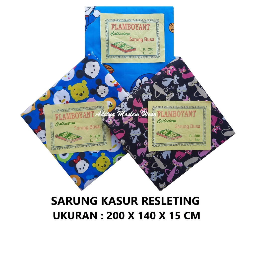 SARUNG URUNG KASUR BUSA RESLETING / COVER KASUR UKURAN 200X140X15 CM