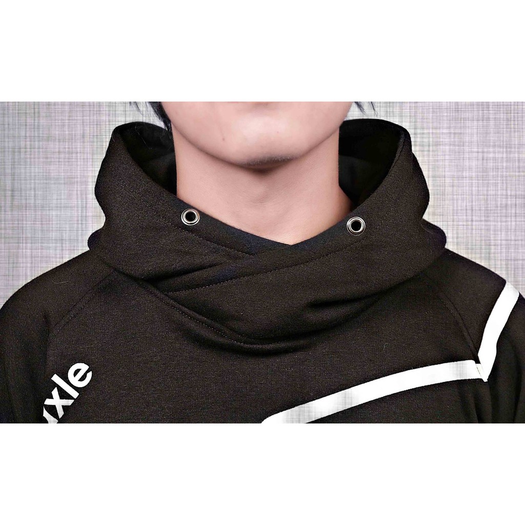 EXCLUSIVE Japan/korean style ( SWEATER BLACK UNITY HOODIE FINGERLESS )