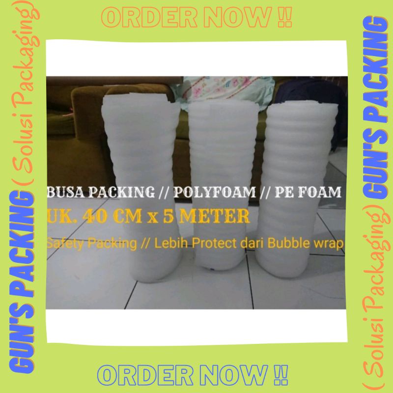 

Busa Packing UK 40cm x 5 meter [ Safety Packing / Lebih Protect daripada Bubble Wrap ] Best Quality