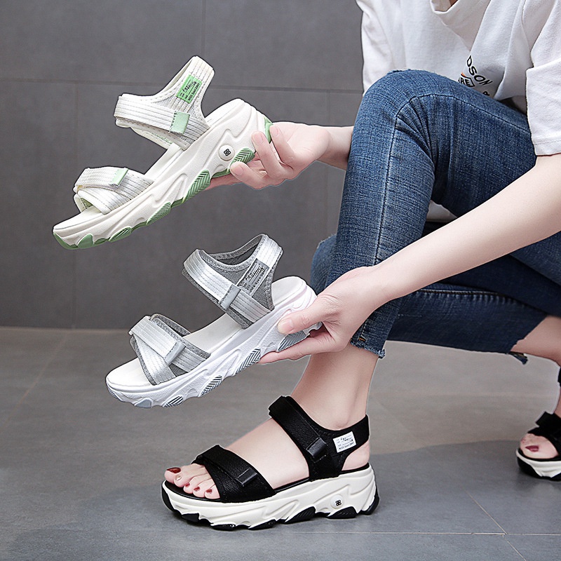 COD Sneakersdaily A13 Sandal Sepatu Tali Kanvas Wanita Trendy Terbaru