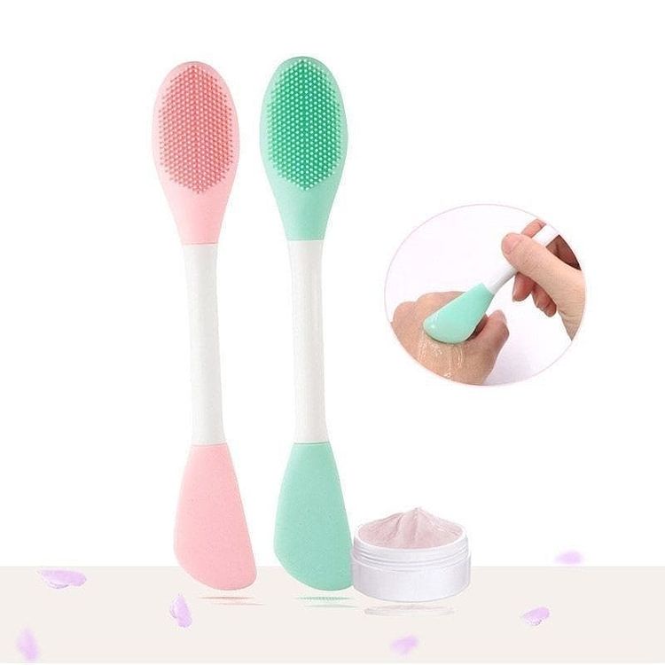 SPATULA MASKER DAN SIKAT WAJAH 2 SISI