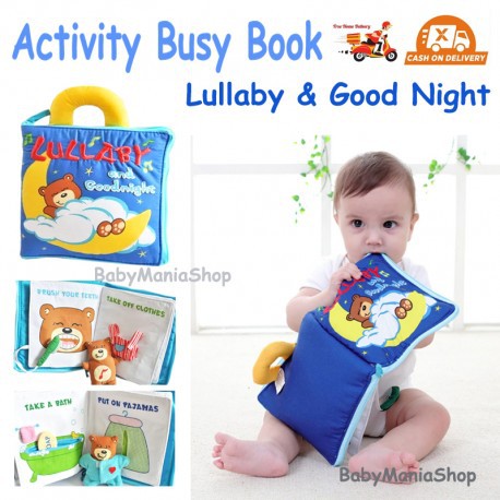 Buku Kain ACTIVITY BUSY BOOK Cloth Buku Bayi Anak Soft Book My Quiet Book Lullaby Baby Bear Twinkle