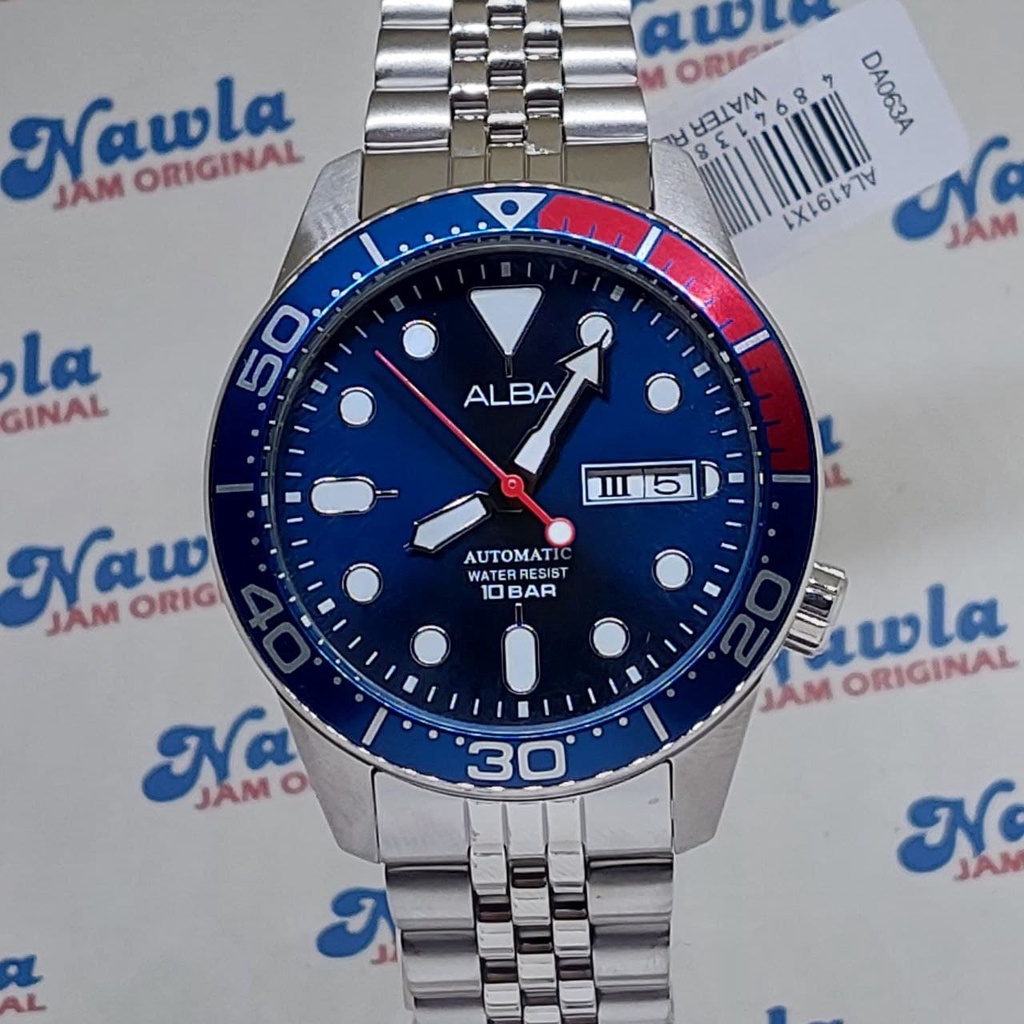 Alba Automatic AL4191X1 Pepsi Bezel - Jam Tangan Pria AL4191