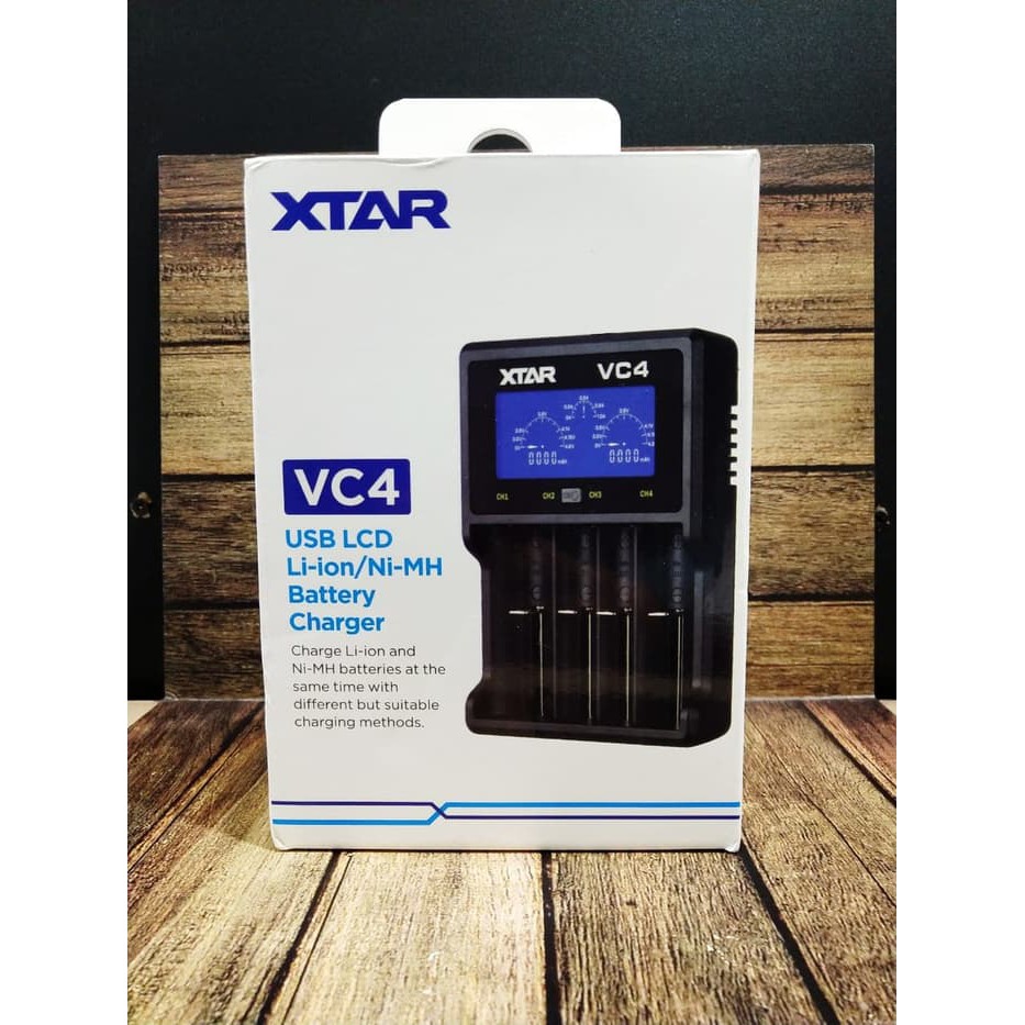 Xtar Vc4 4 Slot Battery Charger For Li Ion Ni Mh With Lcd Shopee Indonesia