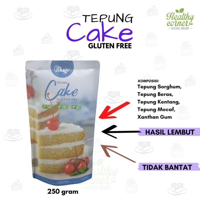 

NEW Mugo - Tepung Cake Gluten Free Premix Siap Pakai 250 g