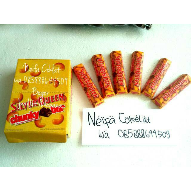 

Silverqueen chunky bar 33gram isi 6