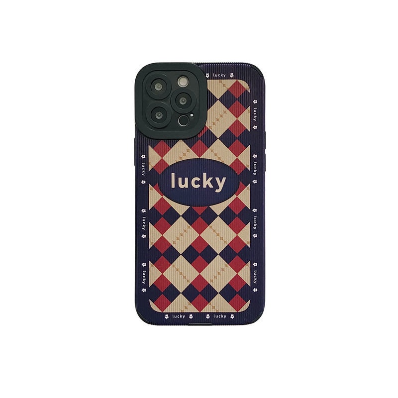 Soft Case Silikon Motif Print Tag Keberuntungan Untuk IPhone 12 13 11 Pro Max X Xs Max Xr Sjd4