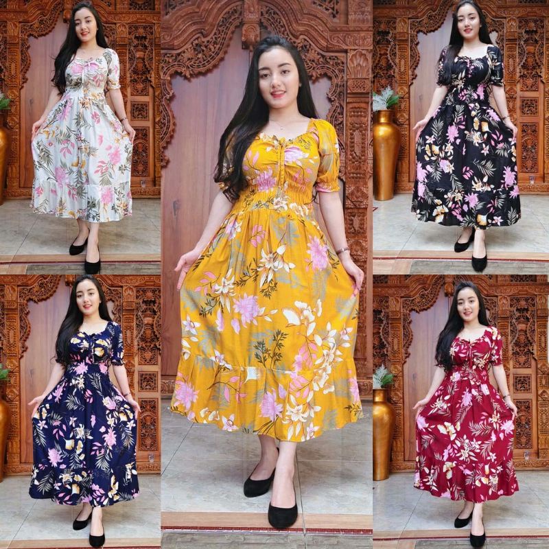 DRESS KERUT TALI DADA | DASTER KERUT KARET