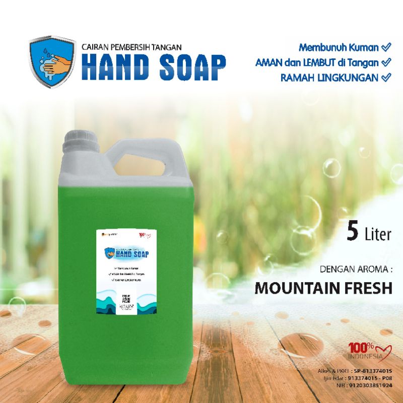 HandSoap pembersih tangan aneka aroma segar kemasan jurigen 5 liter