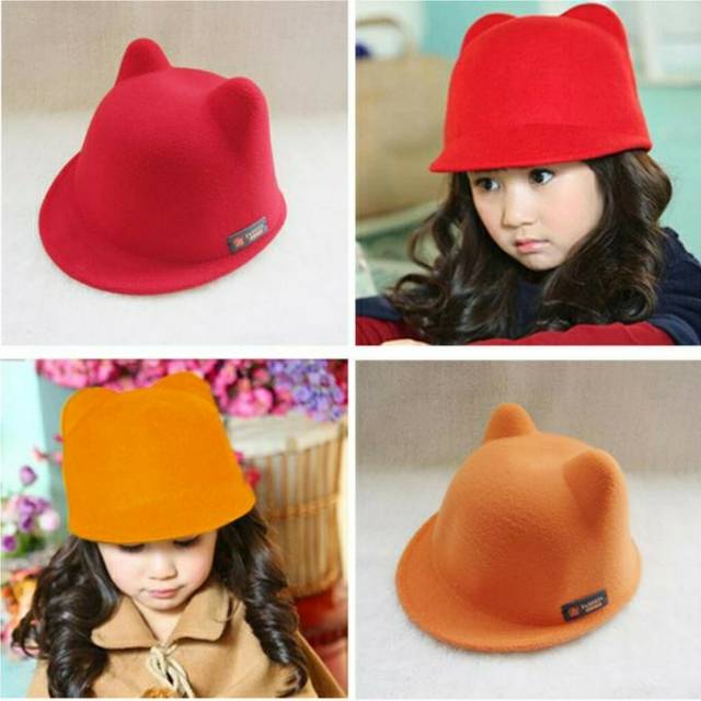 Topi Anak Korea Kuping Kucing / Cat Ears Korean Hat