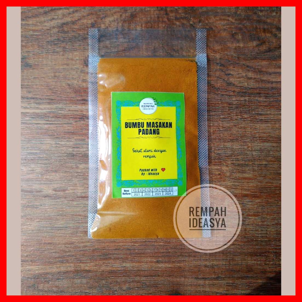 100gr Bumbu Masakan Padang Rendang Curry No MSG