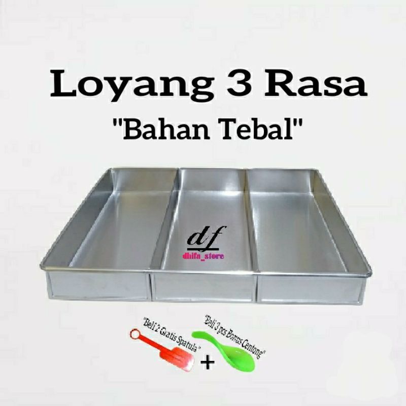 Loyang Brownies Gandeng/Loyang Brownies Gancet/Loyang Brownies/Loyang 3 Rasa/Loyang