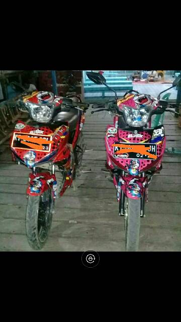 Stiker Decal Motor Jupiter MX KING 150 Pink Biru Ungu Merah Toska Putih Hitam Biru Custom