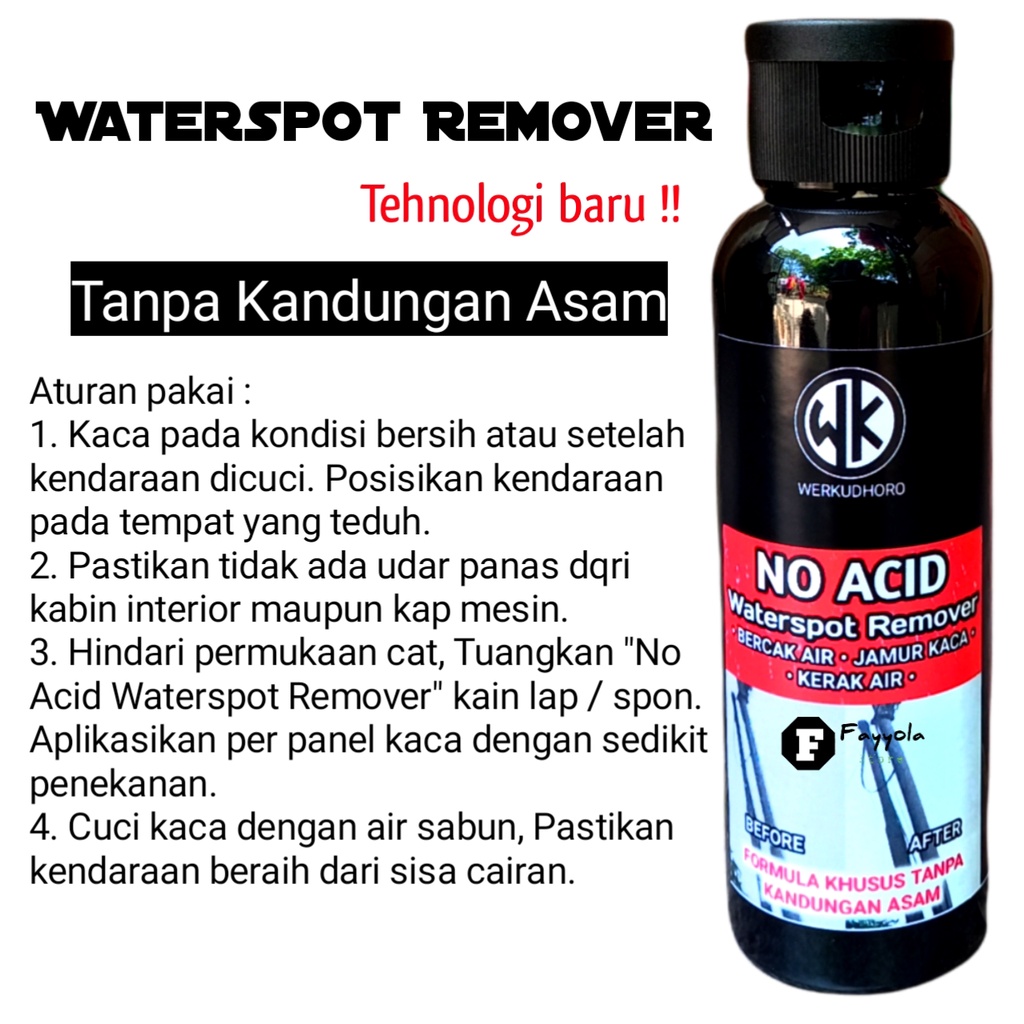 Pembersih Jamur Kaca Mobil / No Acid Waterspot Remover