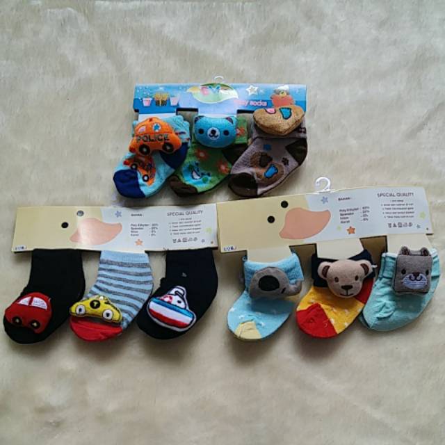 Kaus Kaki bayi Laki laki Boneka Size 0-5bulan