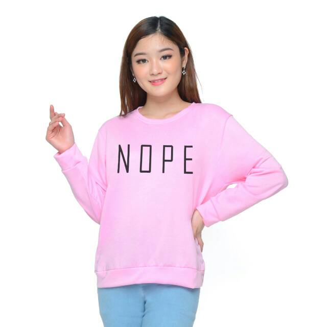 SWEATER BABYTERRY nope BAJU LENGAN PANJANG WANITA